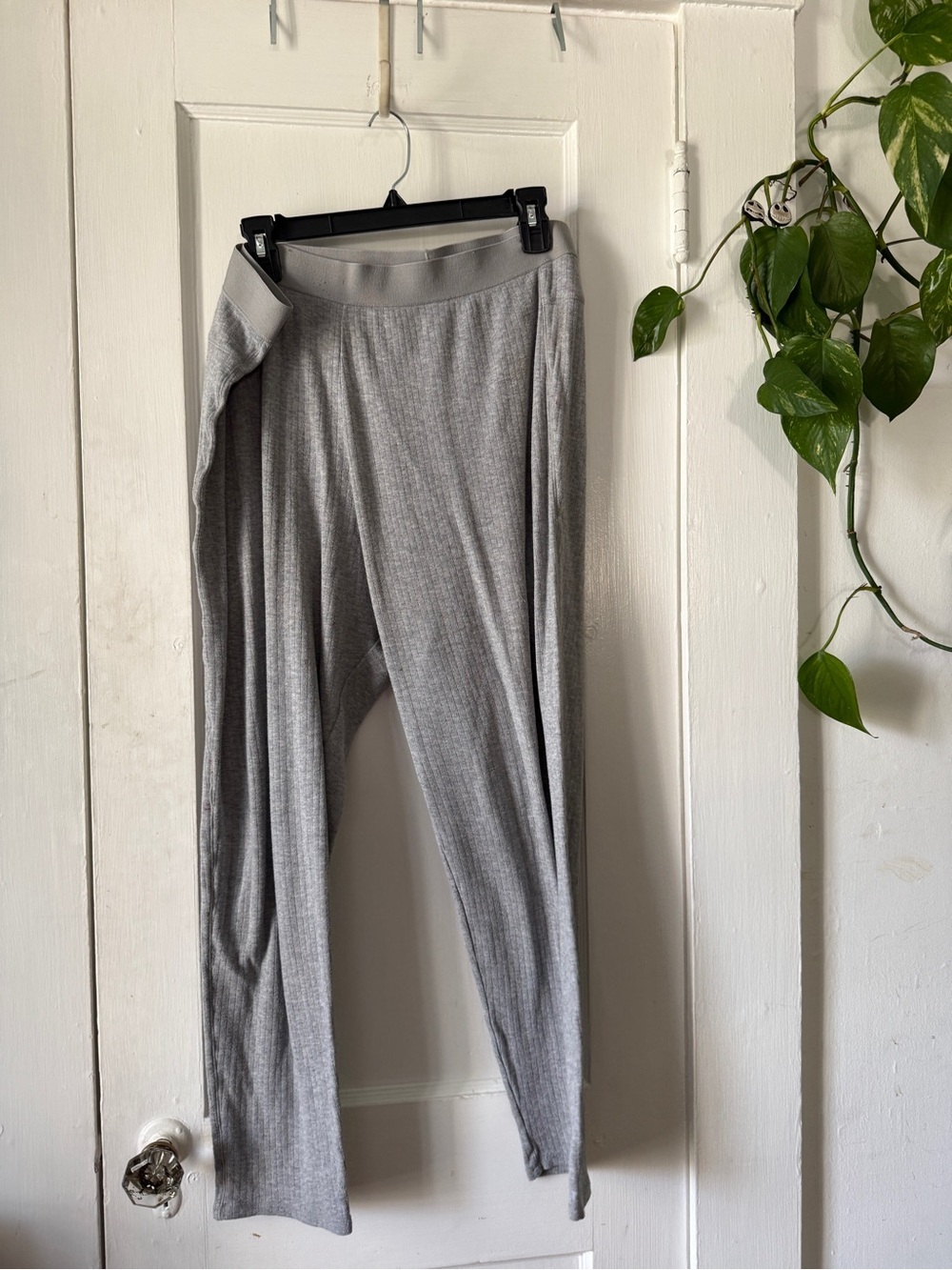Just Be size 2XL Light Gray Ribbed Lounge Pants